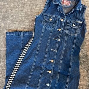 90s style Denim Maxi Dress